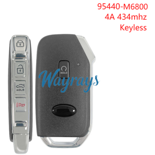 For Kia 95440-M6800 4A chip with FSK 434mhz keyless 4+1 button remote key