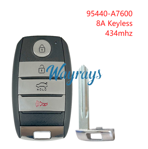 For Kia Forte 95440-A7600 8A chip with 434mhz keyless 3+1 button remote key