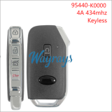 For Kia 95440-K0000 4A chip with FSK 434mhz keyless 4+1 button remote key