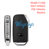 For Kia 95440-F1200 ID47 chip HITAG3 with FSK 434mhz keyless 4 button remote key