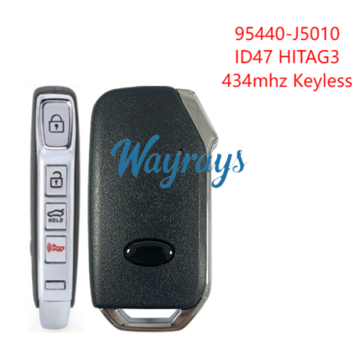For Kia 95440-J5010 ID47 chip HITAG3 with FSK 434mhz keyless 3+1 button remote key
