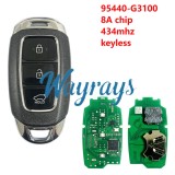 For Hyundai 2018 i30 95440-G3100 8A chip 434mhz keyless 3 button SUV remote key