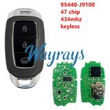 For Hyundai 2017 Kona 95440-J9100 47 chip 434mhz keyless 3 button SUV remote key