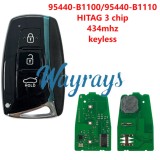 For Hyundai 2014-2017 Genesis  95440-B1100/95440-B1110 ID47 chip HITAG 3 with 434mhz keyless 3 button Sedan remote key
