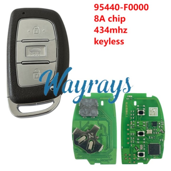 For Hyundai Elantra 95440-F0000 8A chip 434mhz keyless 3 button Sedan remote key