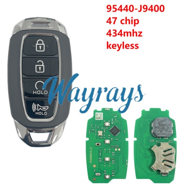 For Hyundai 2021-2022 Kona 95440-J9400 47 chip 434mhz keyless 4 button remote key