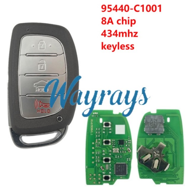For Hyundai 2015-2017 Sonata 95440-C1001 RF430/8A chip 434mhz keyless 3+1 button Sedan remote key