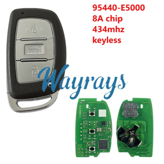 For Hyundai 2015 Sonata 95440-E5000 8A chip 434mhz keyless 3 button Sedan remote key