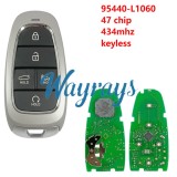 For Hyundai 2019-2020 Sonata 95440-L1060 47 chip 434mhz keyless 5 button Sedan remote key