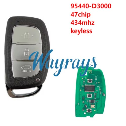 For Hyundai 2016-2017 Tuscon 95440-D3000 47 chip 434mhz keyless 3 button SUV remote key