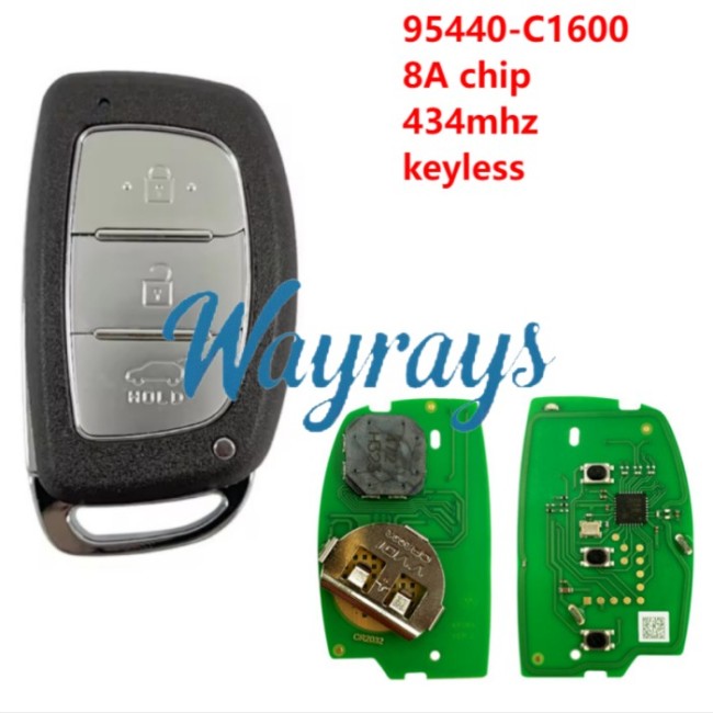 For Hyundai 2018+ Sonata 95440-C1600 8A chip 434mhz keyless 3 button SUV remote key