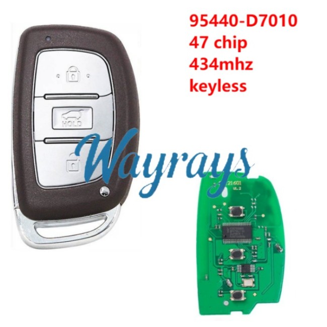 For Hyundai 2019 Tuscon 95440-D7010 47 chip 434mhz keyless 3 button SUV remote key