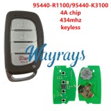 For Hyundai 2022 HB20  95440-R1100 4A chip 434mhz keyless 3+1 button SUV remote key