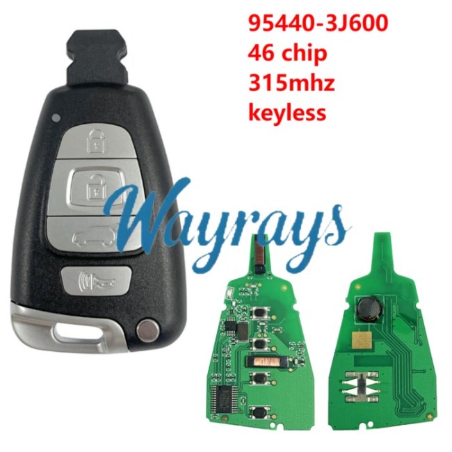 For Hyundai 2007-2012 Veracruz 95440-3J600 ID46 chip PCF7952A with 315mhz keyless 4 button remote key