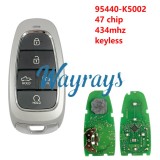 For Hyundai 2021+ Santa Cruz 95440-K5002 47 chip 434mhz keyless 4 button Pick-up remote key
