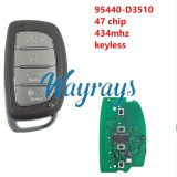 For Hyundai 2019-2020 Tuscon 95440-D3510 47 chip 434mhz keyless 4 button SUV remote key