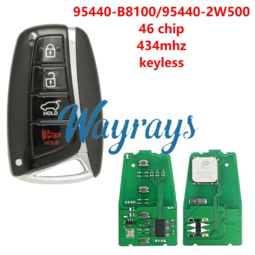 For Hyundai 2015-2017 Santa Fe  95440-B8100/95440-2W500 46 chip 434mhz keyless 3+1 button SUV remote key