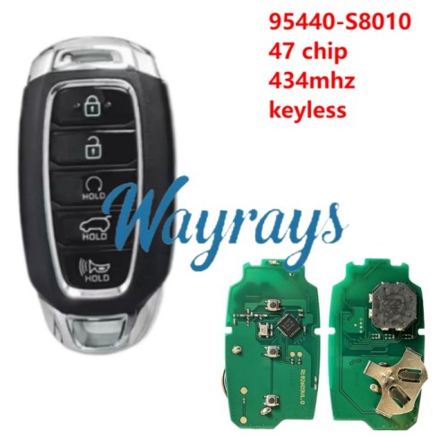 For Hyundai 2019-2021 Palisade 95440-S8010 47 chip 434mhz keyless 5 button SUV remote key