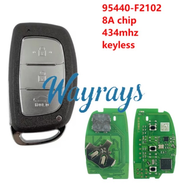 For Hyundai 2019 Elantra 95440-F2102 8A chip 434mhz keyless 3 button Sedan remote key