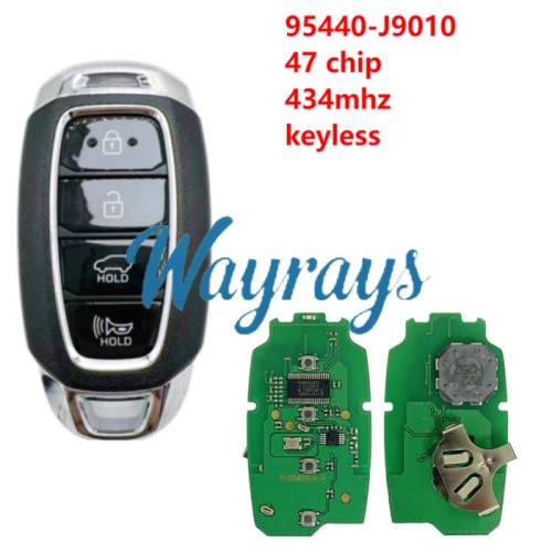 For Hyundai 2019-2021 Kona 95440-J9010 47 chip 434mhz keyless 4 button SUV remote key