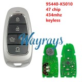 For Hyundai 2022 Santa Cruz 95440-K5010 47 chip 434mhz keyless 4 button Pick-up remote key