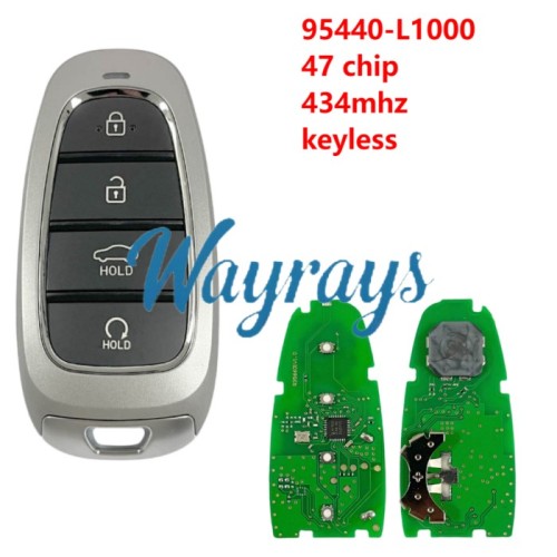 For Hyundai 2019+ Sonata 95440-L1000 47 chip 434mhz keyless 4 button Sedan remote key