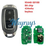 For Hyundai 2022 I30 N 95440-S0100 8A chip 434mhz keyless 3 button SUV remote key