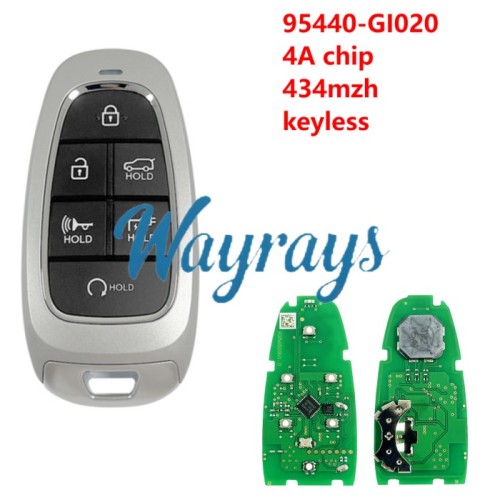 For Hyundai 2021-2024 Ioniq 95440-GI020 4A chip 434mhz keyless 6 button SUV remote key