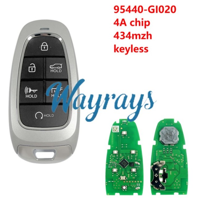 For Hyundai 2021-2024 Ioniq 95440-GI020 4A chip 434mhz keyless 6 button SUV remote key