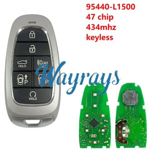 For Hyundai 2019-2021 Sonata 95440-L1500 47 chip 434mhz keyless 7 button Sedan remote key