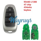 For Hyundai 2022  Sonata 95440-L1300 47 chip 434mhz keyless 3 button Sedan remote key