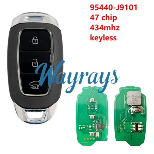 For Hyundai 2020+ Kona 95440-J9101 47 chip 434mhz keyless 3 button SUV remote key