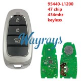 For Hyundai 2020+  Sonata 95440-L1200 47/HITAG 3 chip 434mhz keyless 3 button Sedan remote key