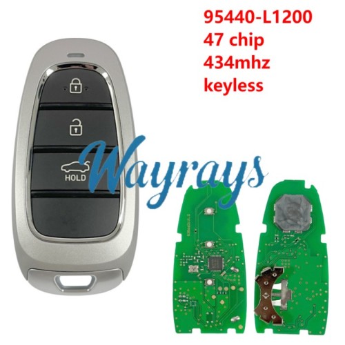For Hyundai 2020+  Sonata 95440-L1200 47/HITAG 3 chip 434mhz keyless 3 button Sedan remote key