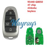 For Hyundai 2021+ Grandeur 95440-G8050 47 chip 434mhz keyless 5 button Sedan remote key
