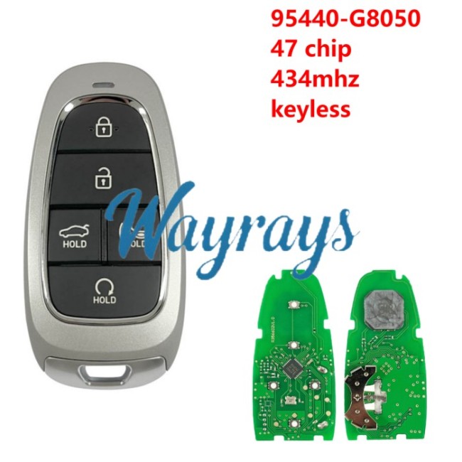 For Hyundai 2021+ Grandeur 95440-G8050 47 chip 434mhz keyless 5 button Sedan remote key