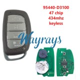 For Hyundai 2016-2017 Tuscon 95440-D3100
 47 chip 434mhz keyless 4 button SUV remote key