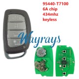 For Hyundai 2021 I20  95440-T7100 6A chip 434mhz keyless 4 button SUV remote key