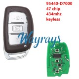 For Hyundai 2019 Tuscon 95440-D7000  47 chip 434mhz keyless 3 button SUV remote key