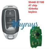 For Hyundai 2018 Santa Fe 95440-S1100 47 chip  434mhz keyless 3 button SUV remote key