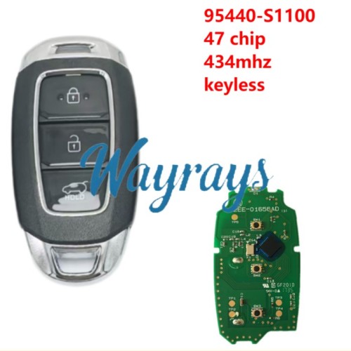 For Hyundai 2018 Santa Fe 95440-S1100 47 chip  434mhz keyless 3 button SUV remote key