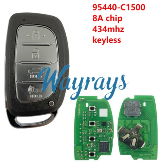 For Hyundai Sonata 95440-C1500/95440-C2500 8A chip 434mhz keyless 4 button Sedan remote key