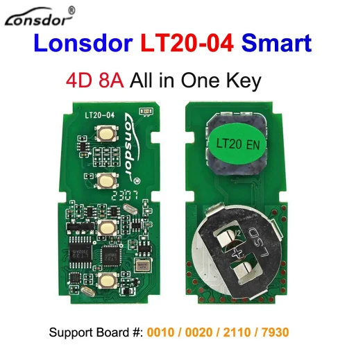 Lonsdor LT20-04 4D/8A Universal Smart Remote Key PCB for Toyota Lexus 315/434mhz work for K518/ KH100+ Series