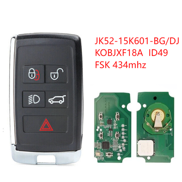For Landrover JK52-15K601-BG/DJ KOBJXF18A ID49 chip with FSK 434mhz remote key