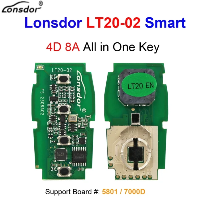 Lonsdor LT20-01 4D/8A Universal Smart Remote Key PCB for Toyota Lexus 315/434mhz work for K518/ KH100+ Series