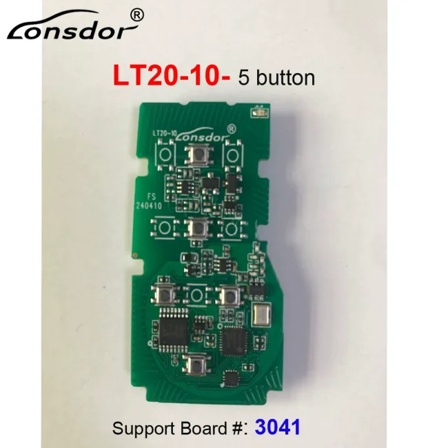 Lonsdor LT20-10 5 button 4D/8A Universal Smart Remote Key PCB for Toyota Lexus 315/434mhz work for K518/ KH100+ Series