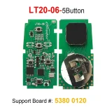 Lonsdor LT20-06 5 button 4D/8A Universal Smart Remote Key PCB for Toyota Lexus 315/434mhz work for K518/ KH100+ Series