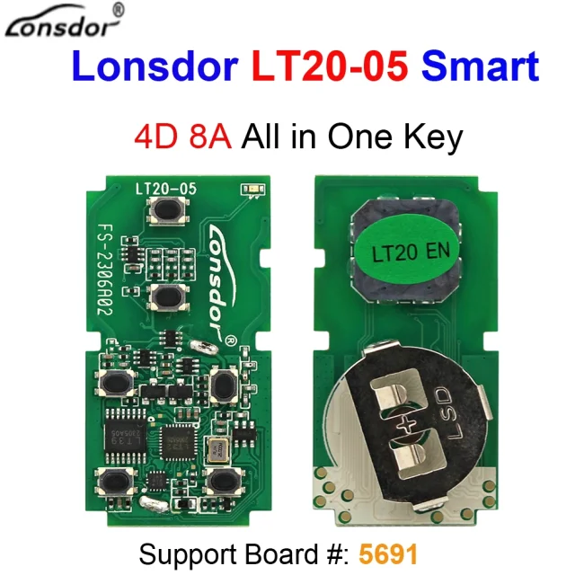 Lonsdor LT20-05 4D/8A Universal Smart Remote Key PCB for Toyota Lexus 315/434mhz work for K518/ KH100+ Series