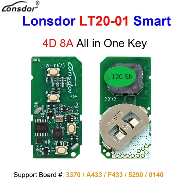 Lonsdor LT20-01 4D/8A Universal Smart Remote Key PCB for Toyota Lexus 315/434mhz work for K518/ KH100+ Series