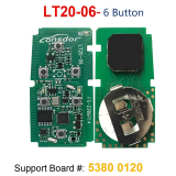 Lonsdor LT20-06 6 button 4D/8A Universal Smart Remote Key PCB for Toyota Lexus 315/434mhz work for K518/ KH100+ Series